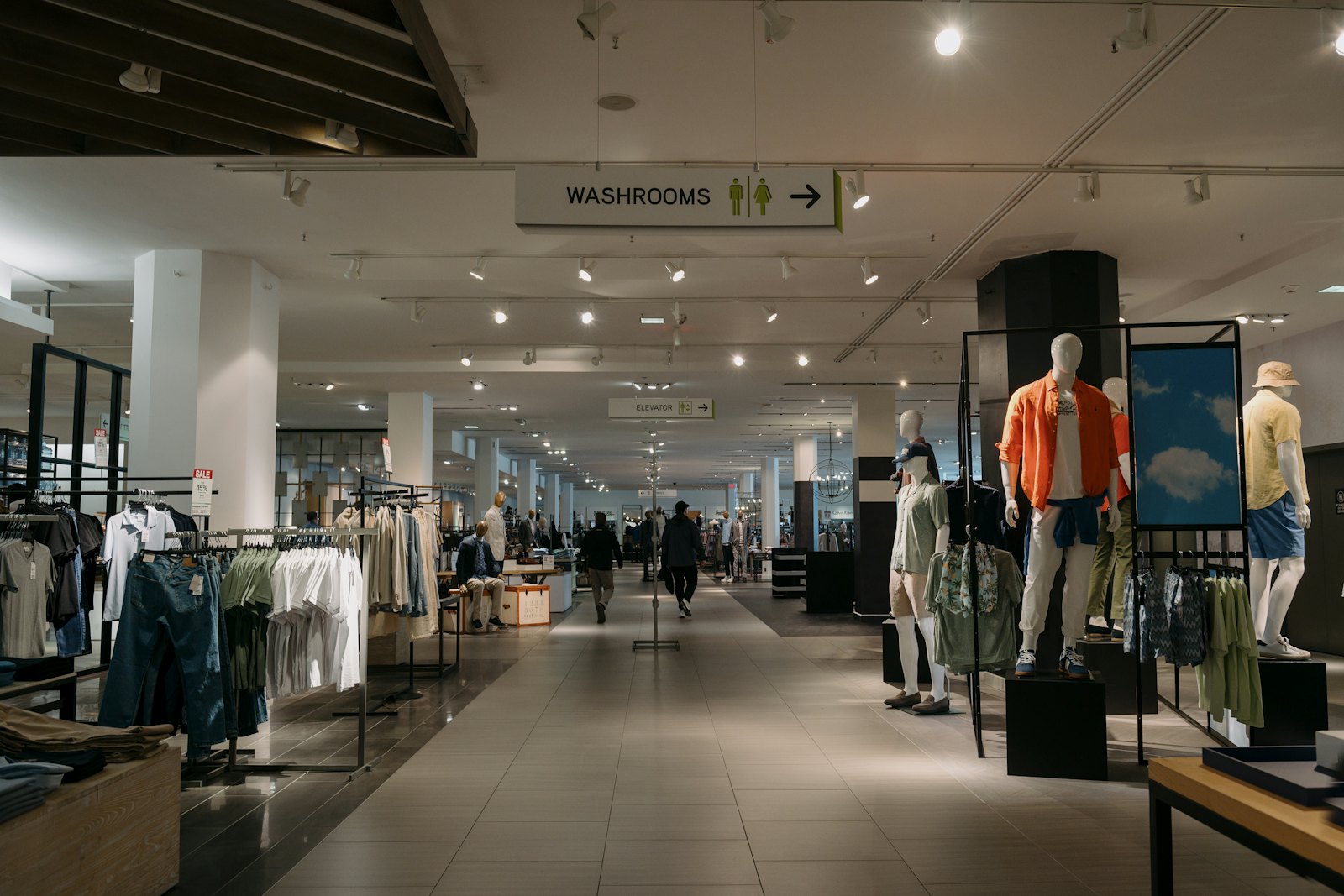 A modern multi-location retail store floor - the kind of chain where one pricing change has to land cleanly across every store.